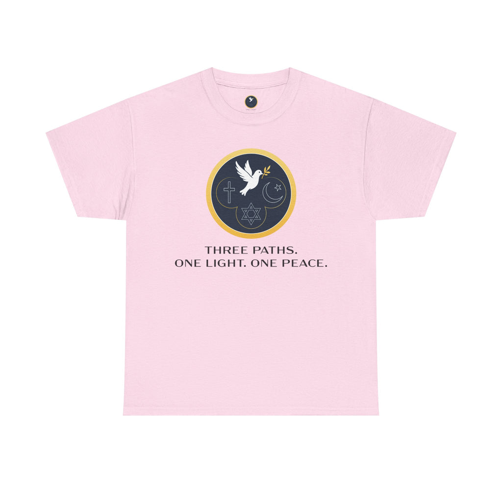 T‑Shirt — "Three Paths. One Light. One Peace."