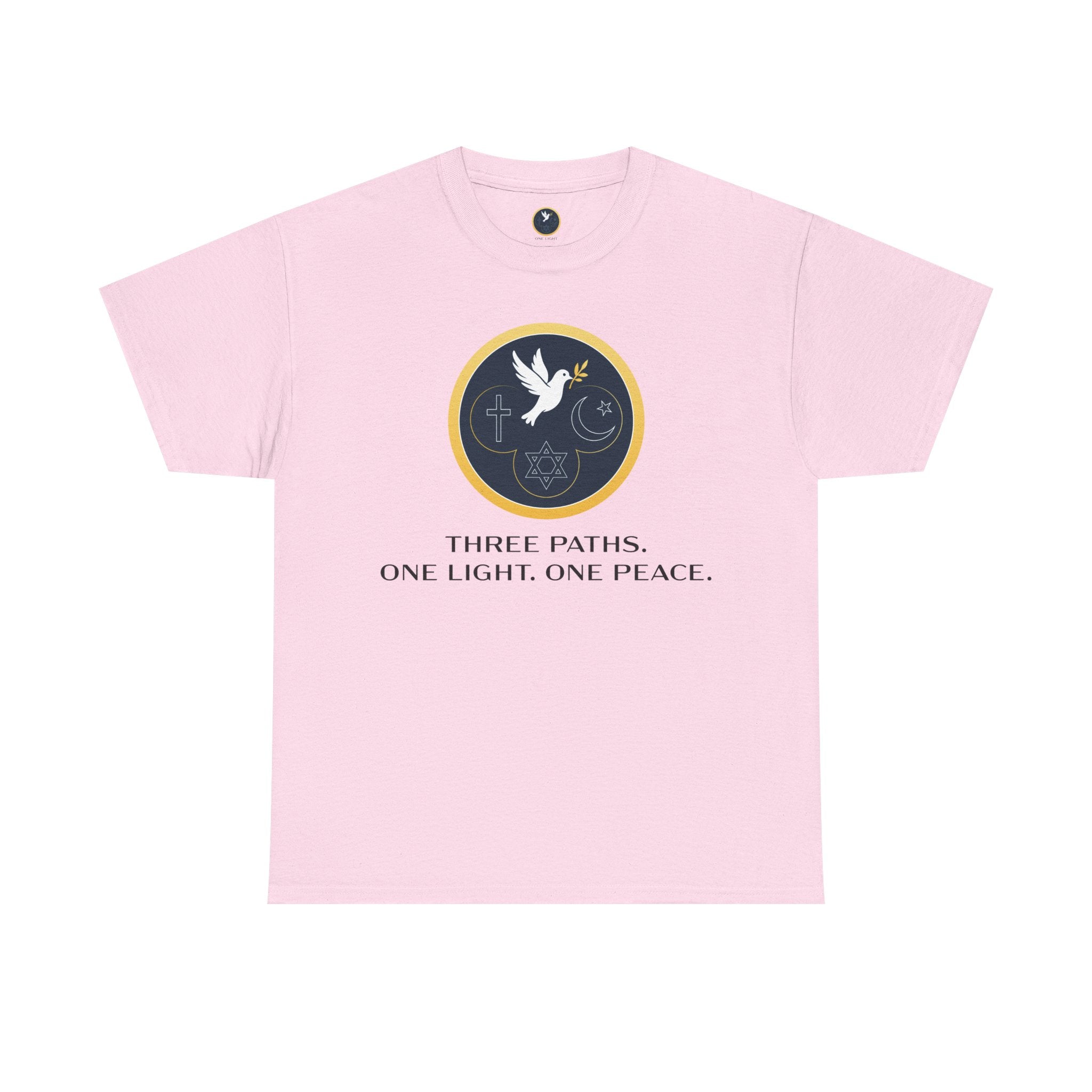 T‑Shirt — "Three Paths. One Light. One Peace."