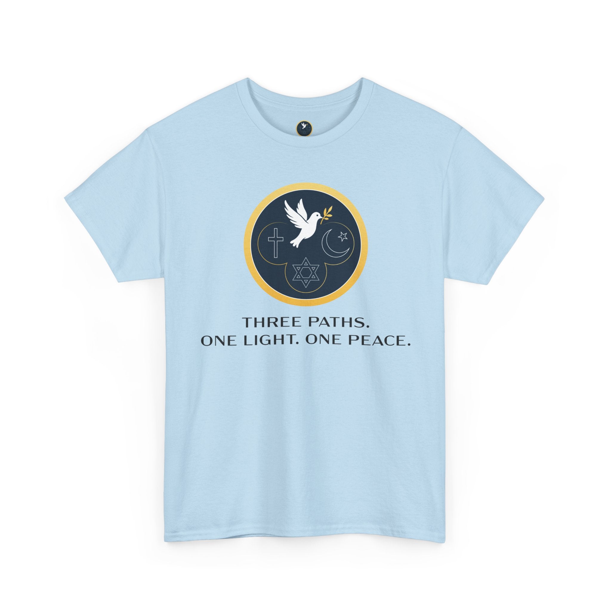 T‑Shirt — "Three Paths. One Light. One Peace."