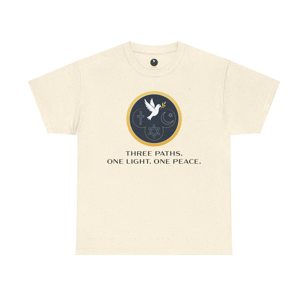 T‑Shirt — "Three Paths. One Light. One Peace."