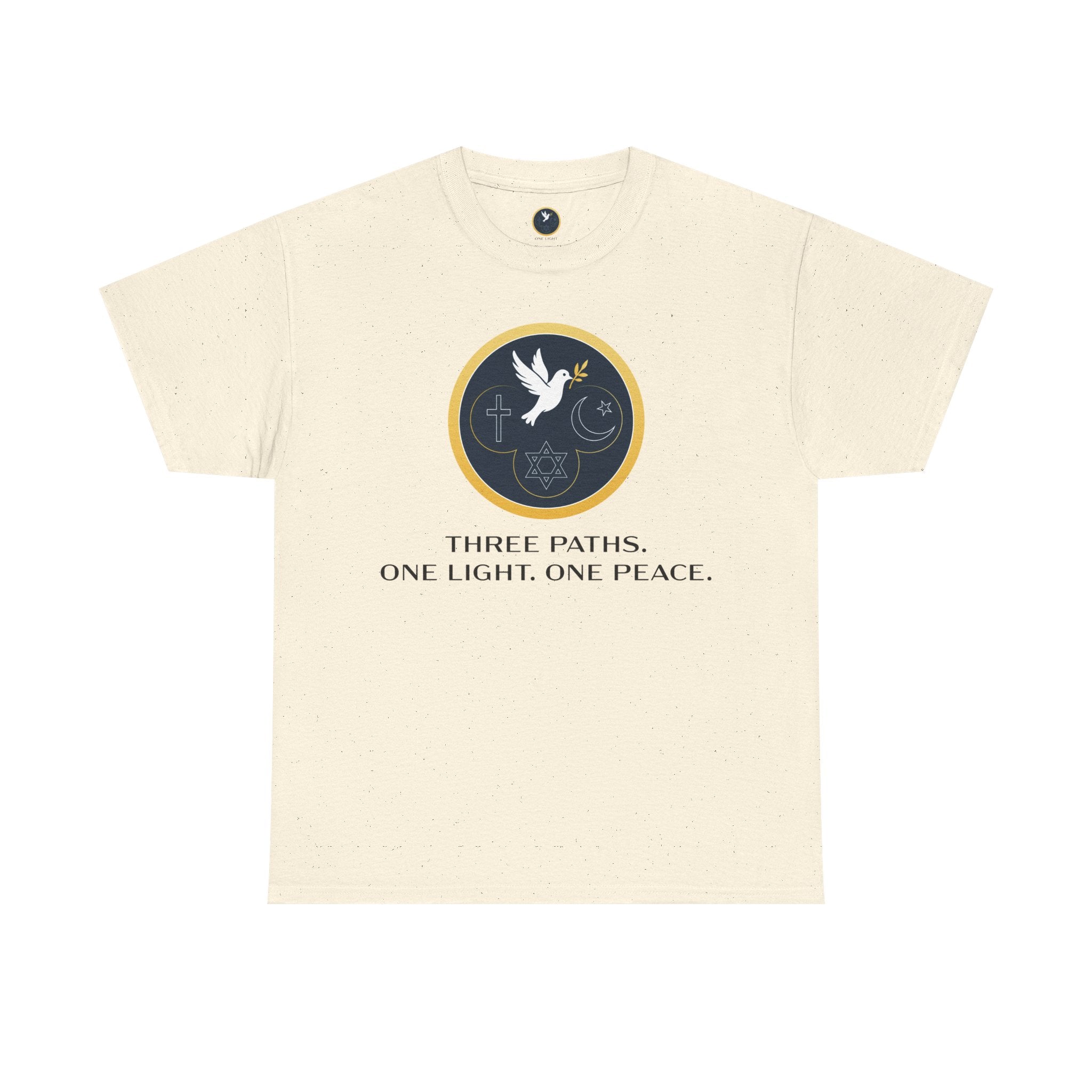 T‑Shirt — "Three Paths. One Light. One Peace."