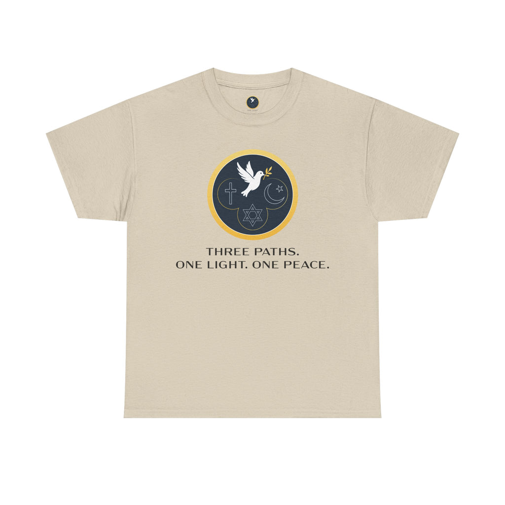 Copy of T‑Shirt — "Three Paths. One Light. One Peace."