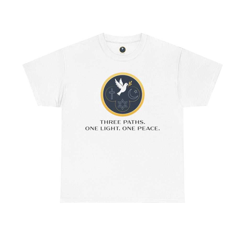 T‑Shirt — "Three Paths. One Light. One Peace."