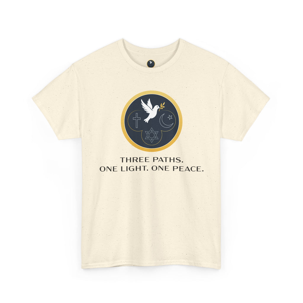 T‑Shirt — "Three Paths. One Light. One Peace."