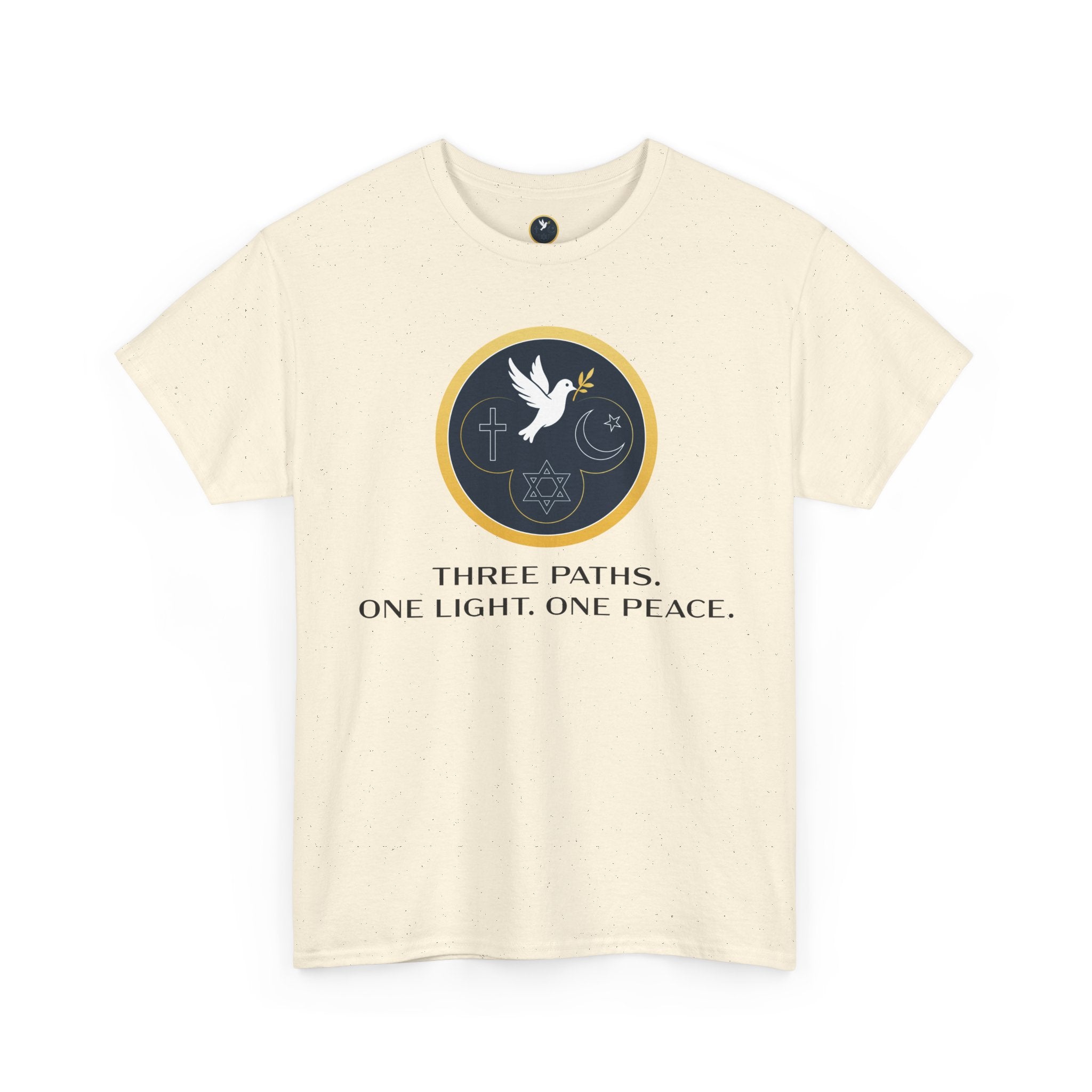 T‑Shirt — "Three Paths. One Light. One Peace."