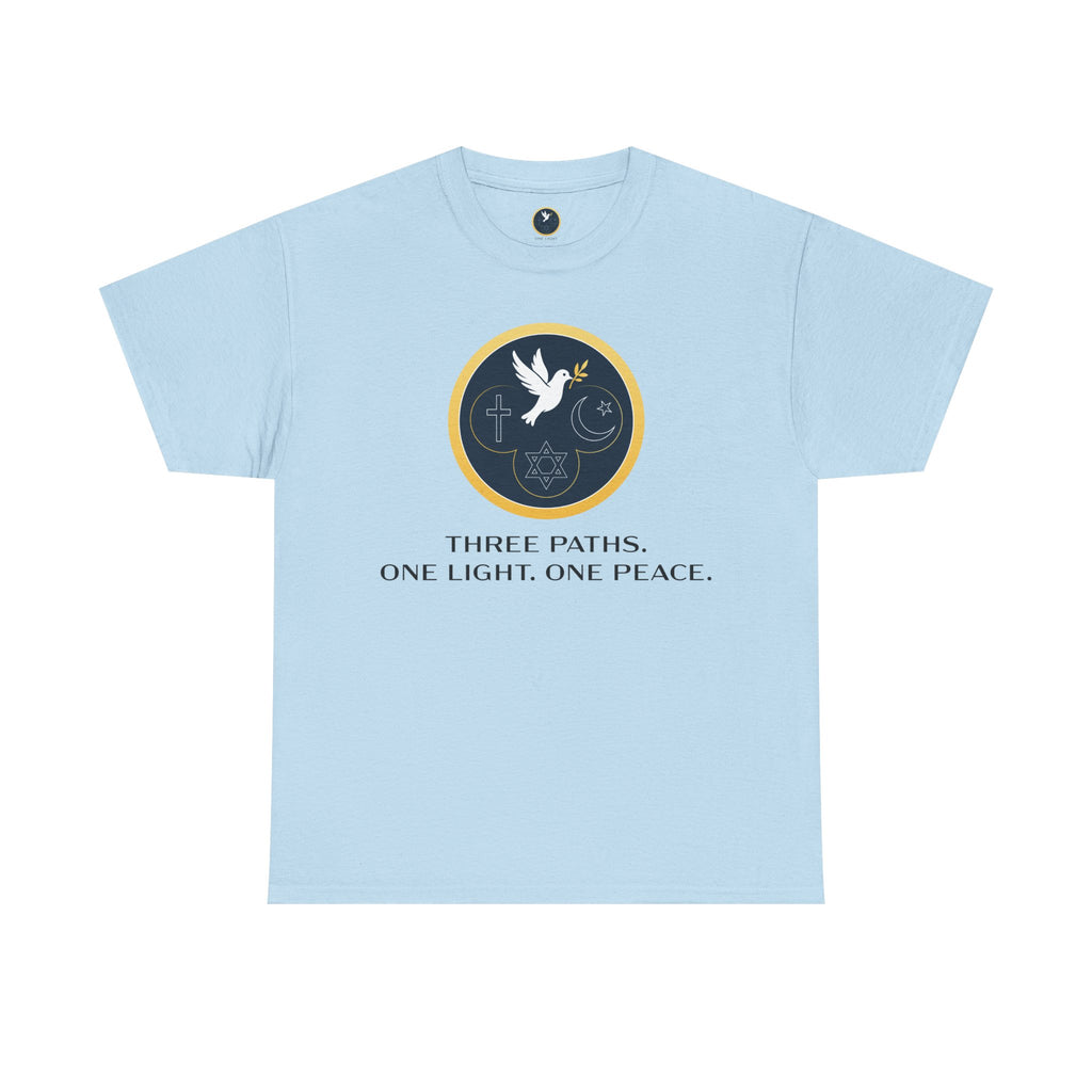 T‑Shirt — "Three Paths. One Light. One Peace."