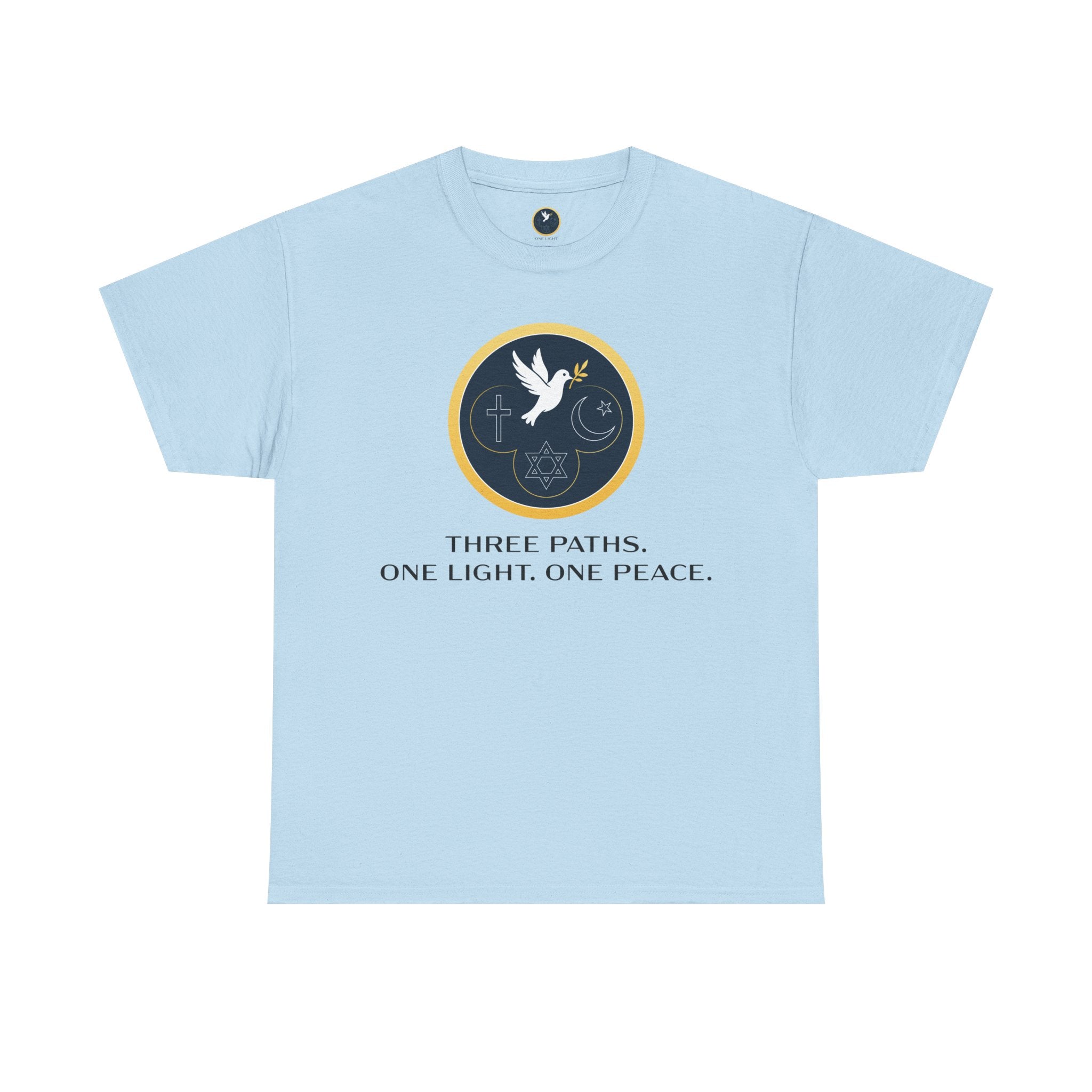 T‑Shirt — "Three Paths. One Light. One Peace."