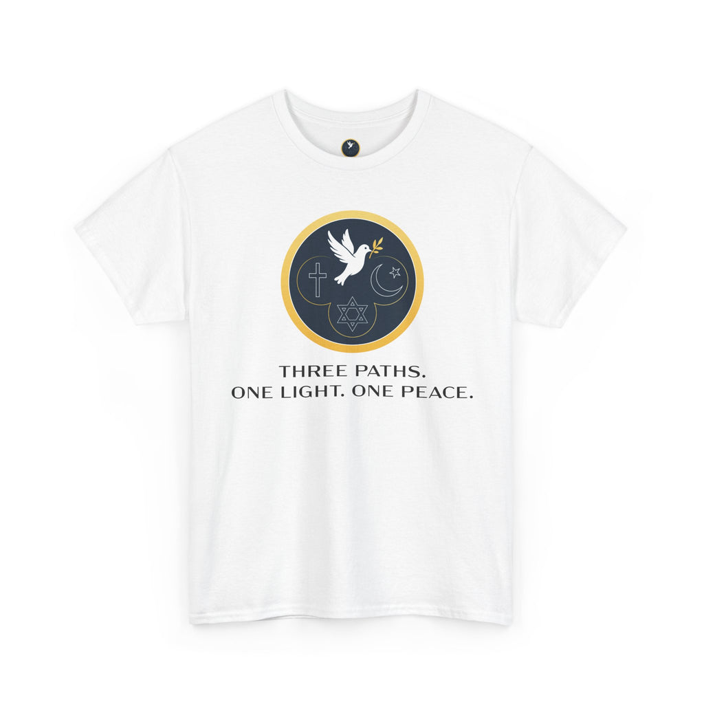T‑Shirt — "Three Paths. One Light. One Peace."