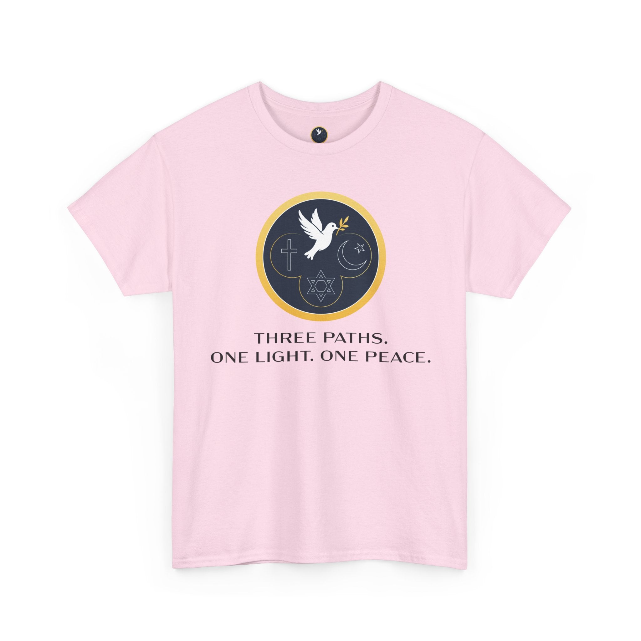 T‑Shirt — "Three Paths. One Light. One Peace."